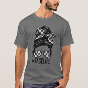 Hashtag Race Lover Life Racing Racer Glasses Mom M T-Shirt