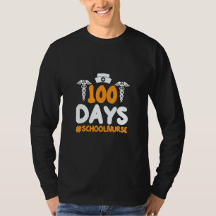 Hashtag schoolnurse 100 days of school Heartbeat N T-Shirt