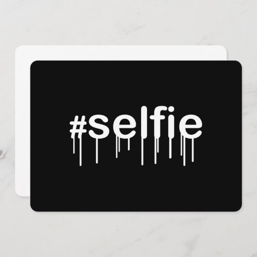 Hashtag Selfie Drooling on Black (Front/Back)