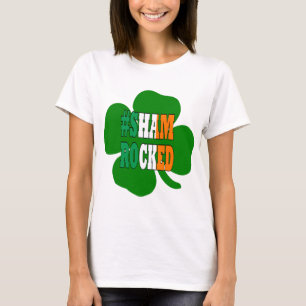 Hashtag shamrocked text Irish St Patricks T-Shirt