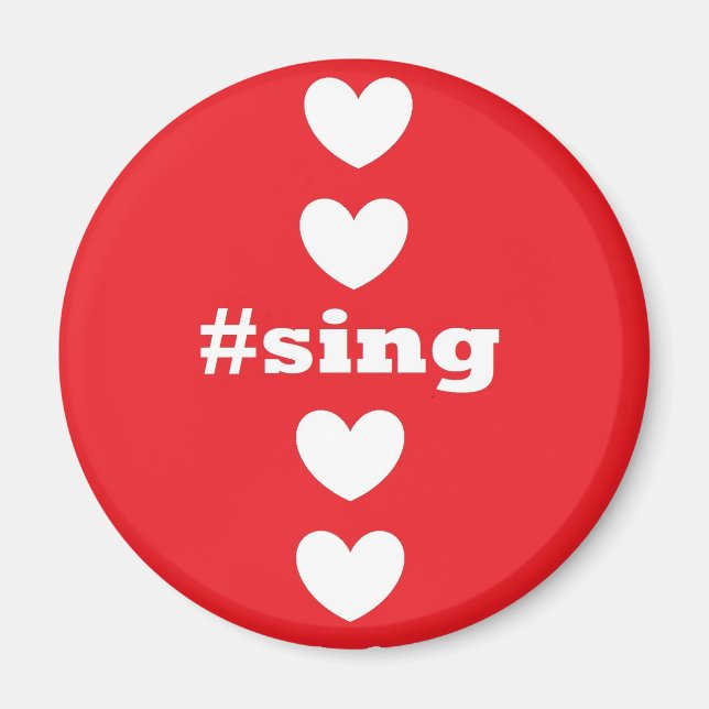 hashtag sing magnet (Front)