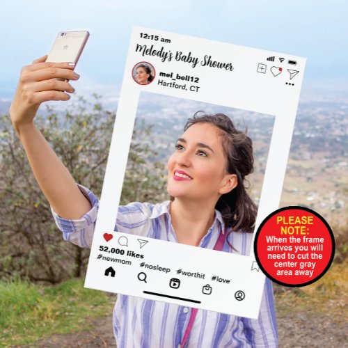 Hashtag Social Media Selfie Frame Foam Board