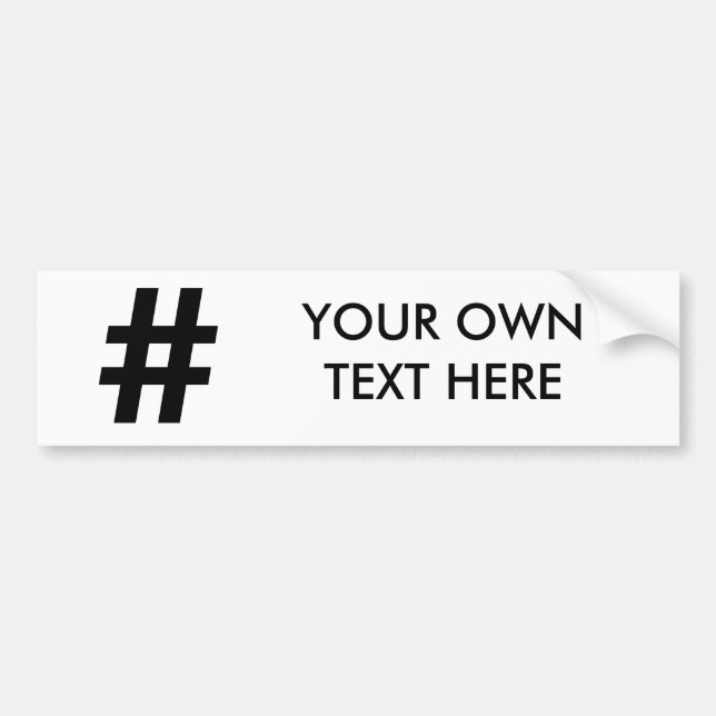 HASHTAG SYMBOL -.png Bumper Sticker (Front)