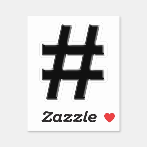 Hashtag Symbol Sticker