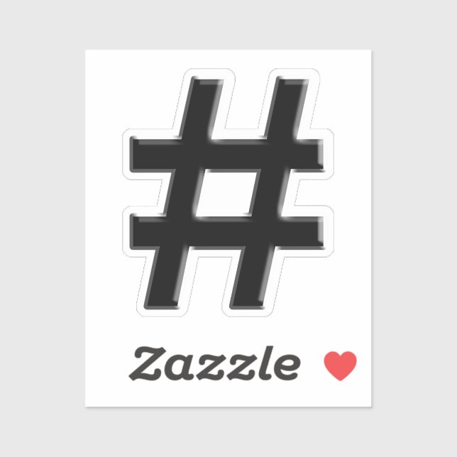 Hashtag Symbol Sticker (Sheet)