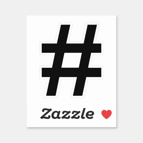 Hashtag Symbol Sticker