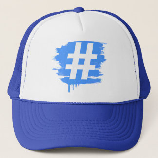 HASHTAG SYMBOL TRUCKER HAT