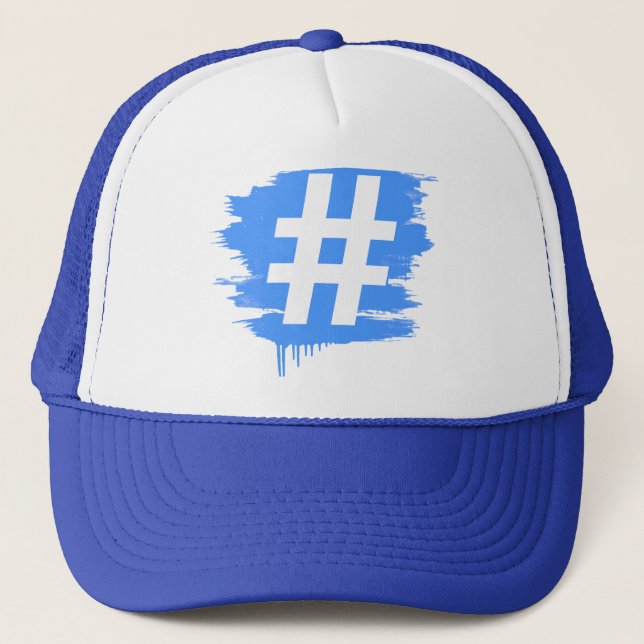 HASHTAG SYMBOL TRUCKER HAT (Front)