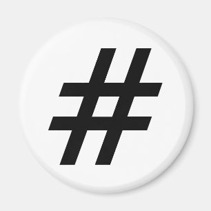 hashtag text symbol letter hash tag magnet