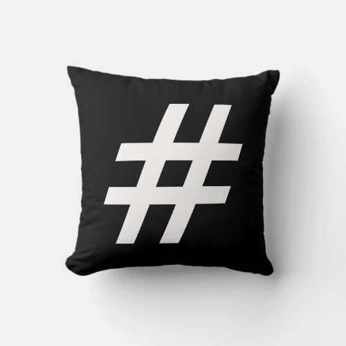 Hashtag Throw Pillow
