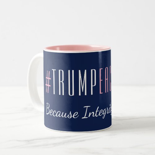 Hashtag TRUMPEACHMENT Integrity Matters US Blue Two_Tone Coffee Mug