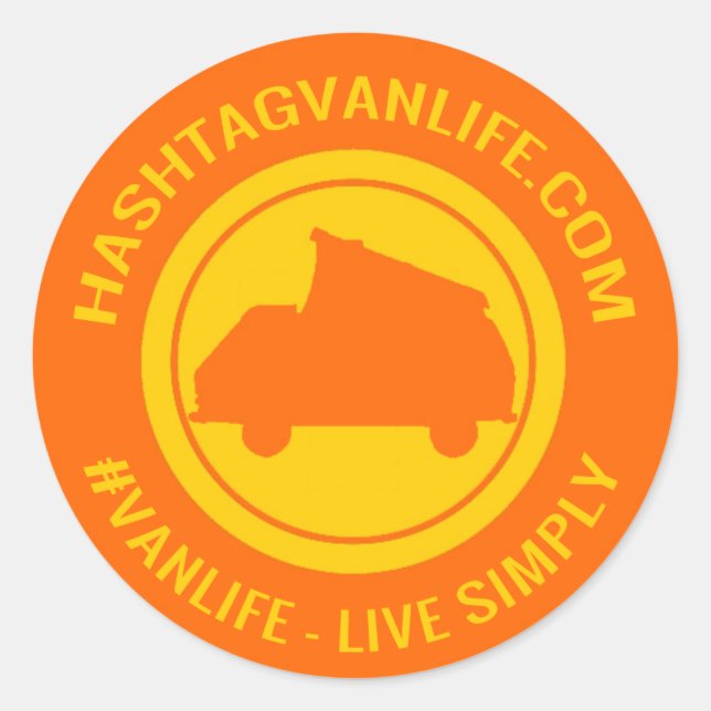 Hashtag Vanlife Sticker (Front)