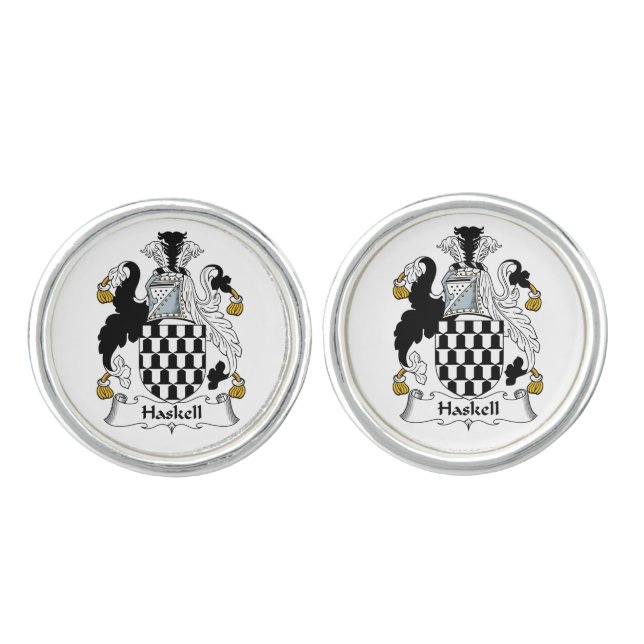 Haskell Family Crest Cufflinks (Front)