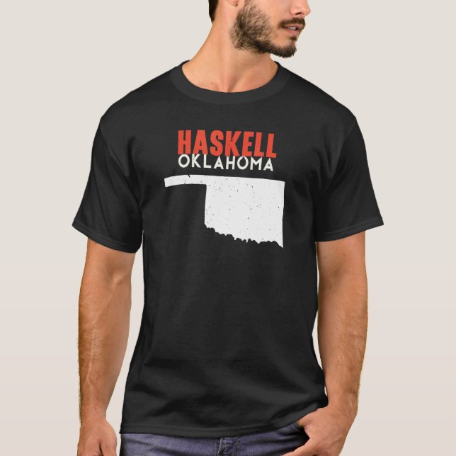 Haskell USA State America Travel Oklahoman T-Shirt (Front)