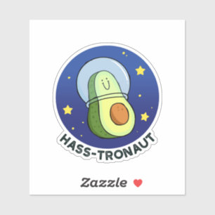 Hass-tronaut Avocado Space Pun Die-Cut Sticker