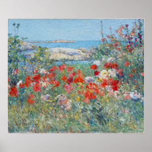 Hassam - Celia Thaxter's Garden Maine 1890 Poster