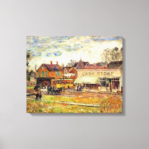 Hassam _ End of the Trolley Line Oak Park IL Canvas Print