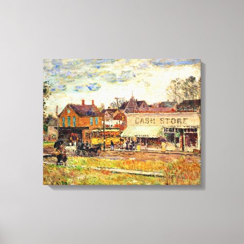 Hassam _ End of the Trolley Line Oak Park IL Canvas Print