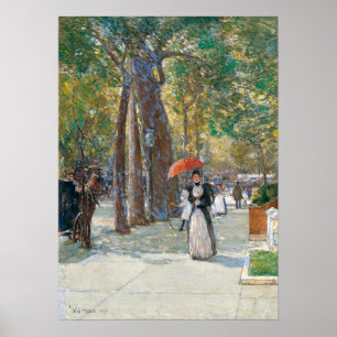 Hassam - Fifth Ave At Washington Sq New York 1891 Poster