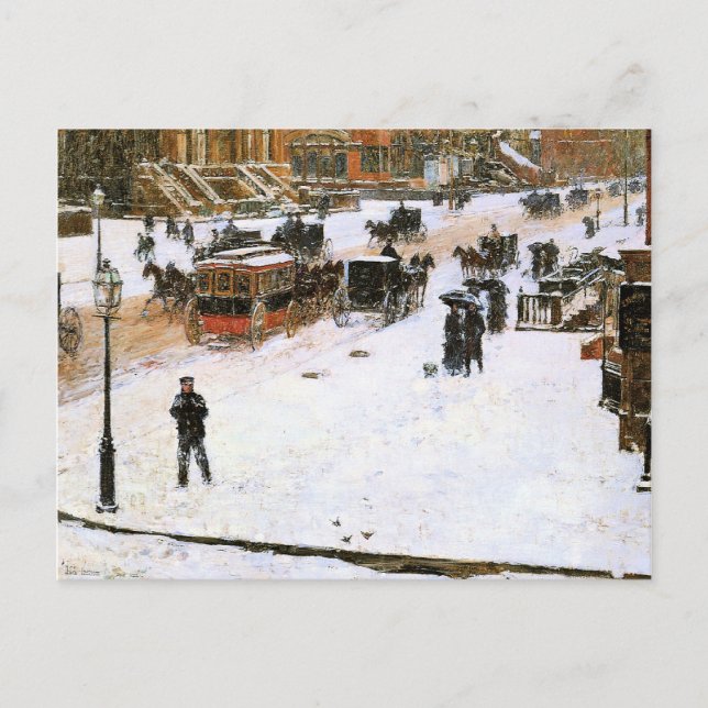 Hassam - Fifth Avenue in Winter Postcard (Front)