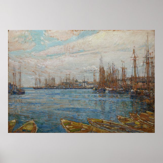 Hassam - Harbor Of A Thousand Masts Poster (Front)