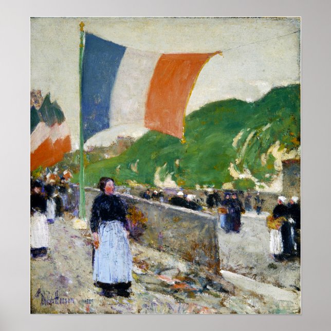 Hassam - Montmartre July 1889 Poster (Front)