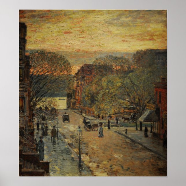 Hassam - Spring On West 78th Street 1905 Poster (Front)