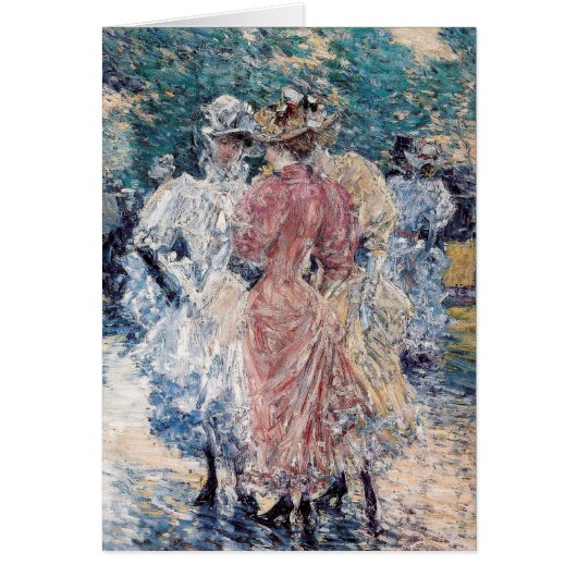 Hassam's "Conversation on the Avenue" - Card (Front)