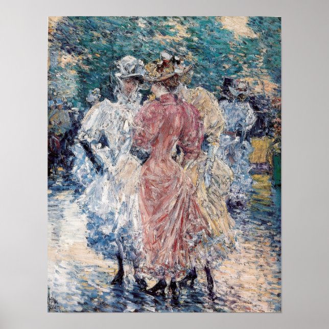 Hassam's "Conversation on the Avenue" - Poster (Front)