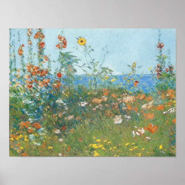 Hassam's "Poppies, Isle of Shoals" Borderless Poster (Front)