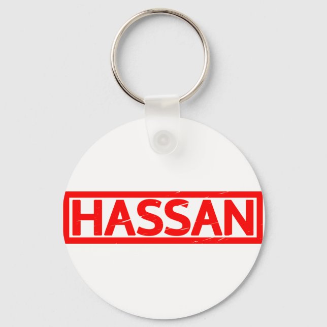 Hassan Stamp Keychain (Front)