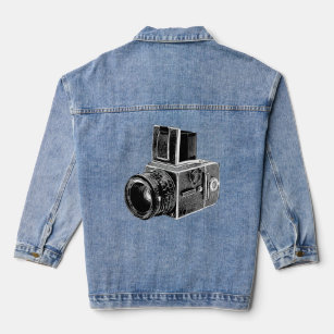 Hasselblad Retro Camera for Photographers  Denim Jacket