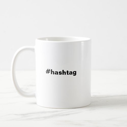 hastag coffee mug