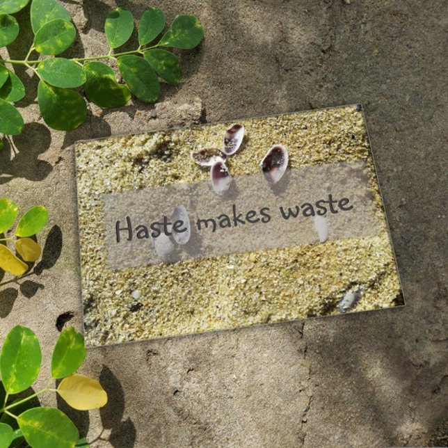 Haste makes waste wisdom saying poster (Creator Uploaded)