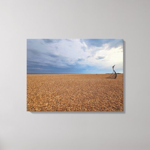 Hastings beach panoramic view canvas print
