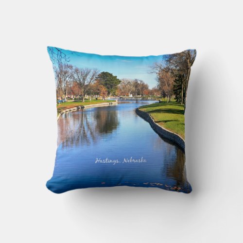 Hastings Nebraska landscape photograph Throw Pillow