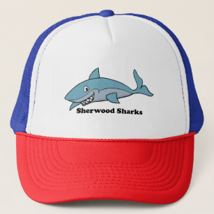 red sharks hat