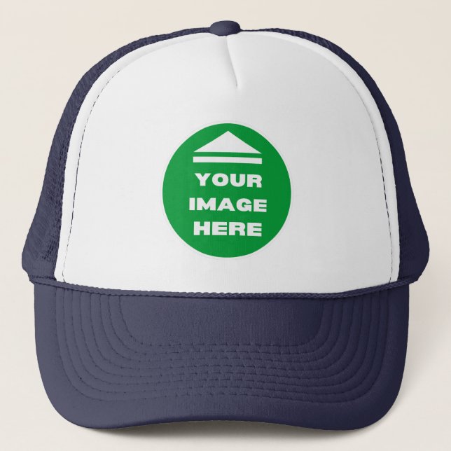 Hat - Add Your Image - Navy - Personalized  (Front)