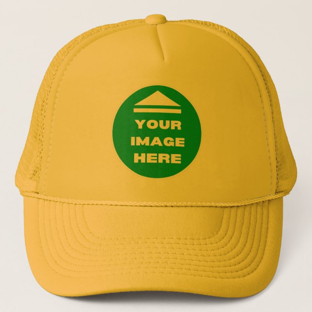 Hat - Add Your Image - Yellow - Personalized  (Front)