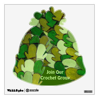 Hat and Mitten Crochet Group wall decal