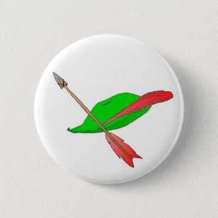 Hat & Arrow Pinback Button