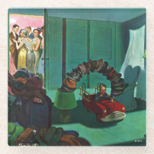 Hat Bridge Glass Coaster