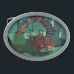 Hat Bridge Oval Belt Buckle<br><div class="desc">Artist: Thornton Utz | Child makes bridge out of guests hats</div>