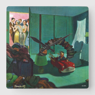 Hat Bridge Square Wall Clock