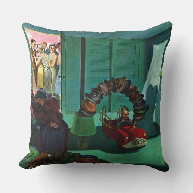 Hat Bridge Throw Pillow (Front)