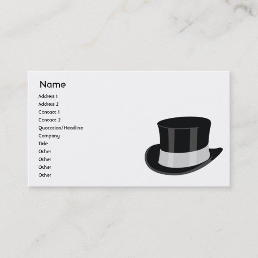 Customizable Hat - Business Business Card