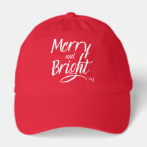Hat (Cap) : Merry and Bright (red)