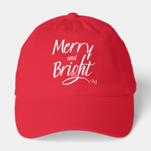 Hat (Cap) : Merry and Bright (red)