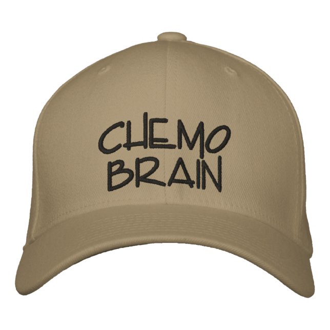 HAT:  CHEMO BRAIN EMBROIDERED BASEBALL HAT (Front)