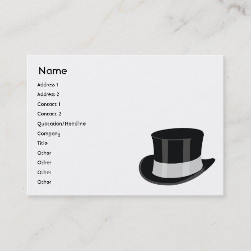 Hat - Chubby Business Card Template